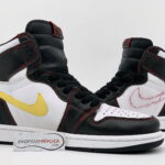 Giày Nike Air Jordan 1 Retro High Defiant White Black Gym Red Rep 1:1
