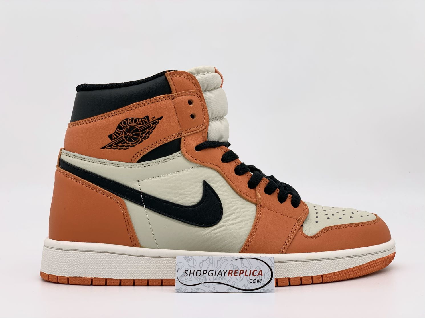 giày nike jordan trắng cam