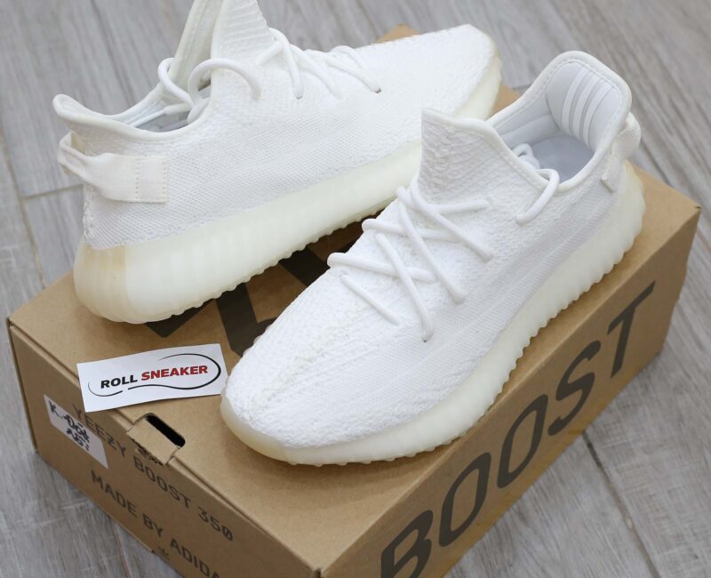 đế khâu Giày Adidas Yeezy 350 V2 Cream White rep 1:1