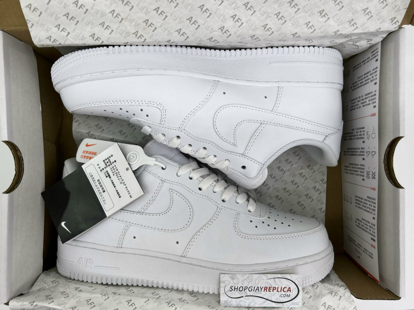 Giày Nike AF1 full trắng rep 1:1
