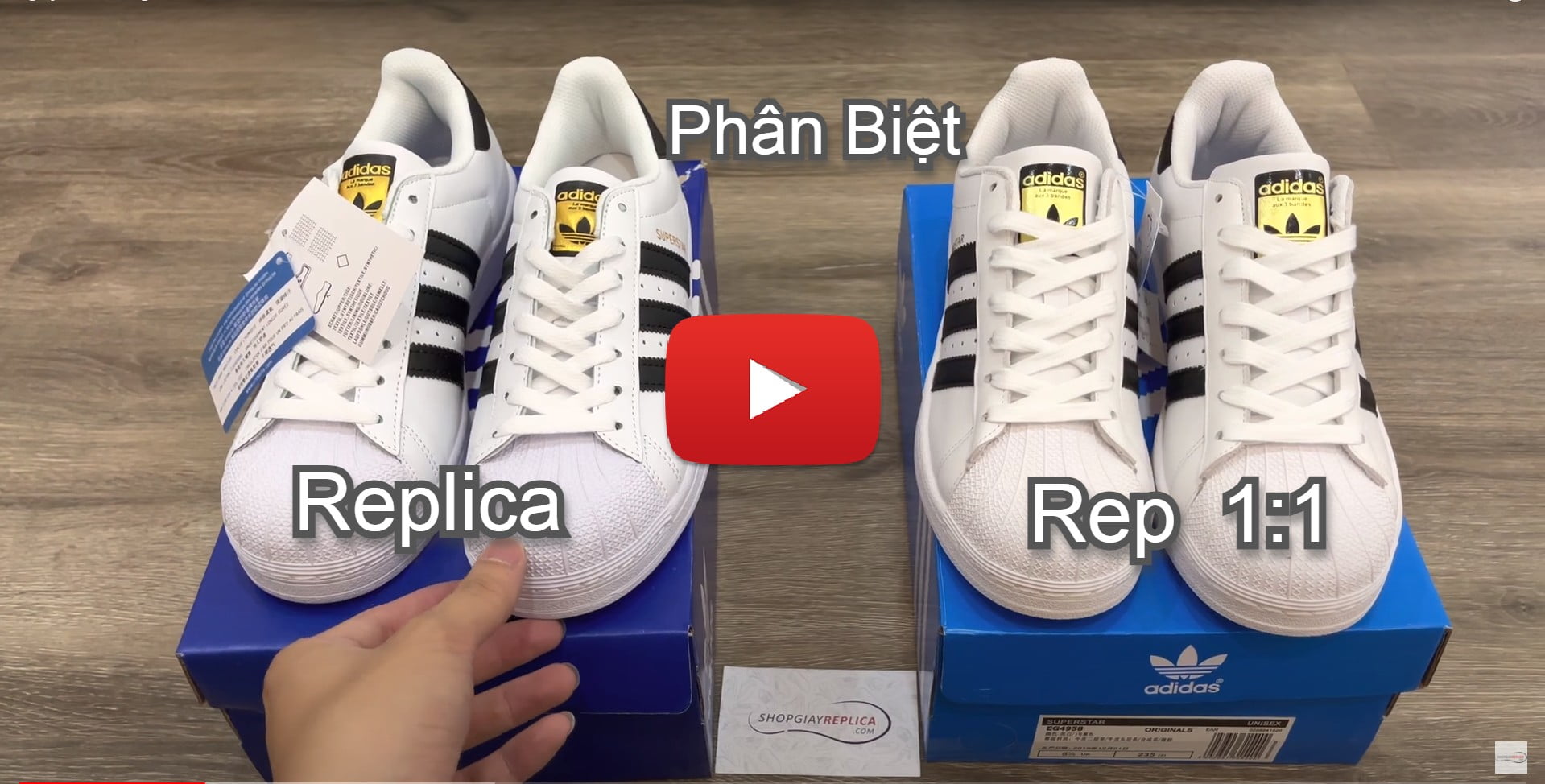 Video phân biệt adidas super star