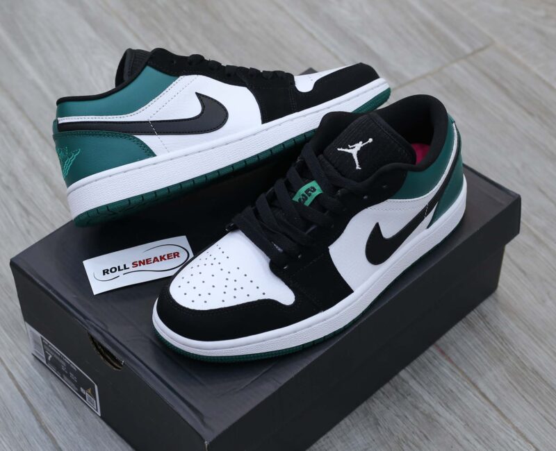 Jordan 1 Low White Black Mystic Green