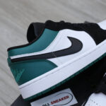 gót giày giày Air Jordan 1 Low White Black Mystic Green