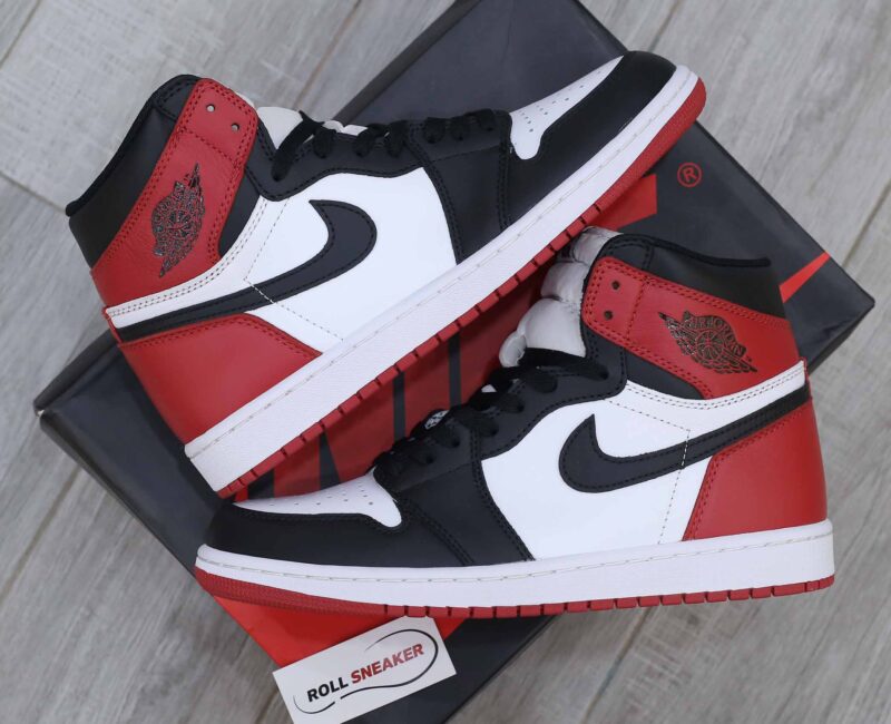 giày nike air jordan 1 black toe replica