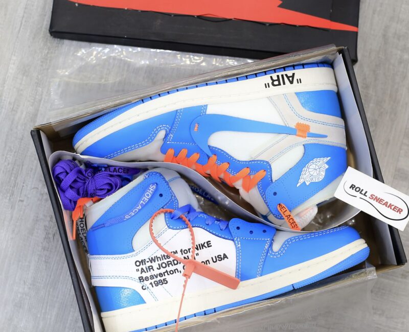 giay nike jordan 1 off white blue replica