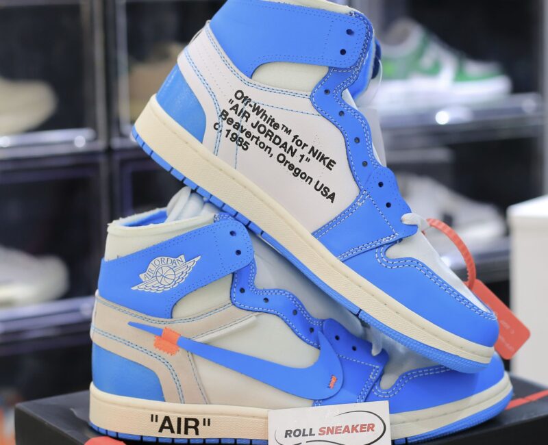 giay nike jordan 1 off white blue replica