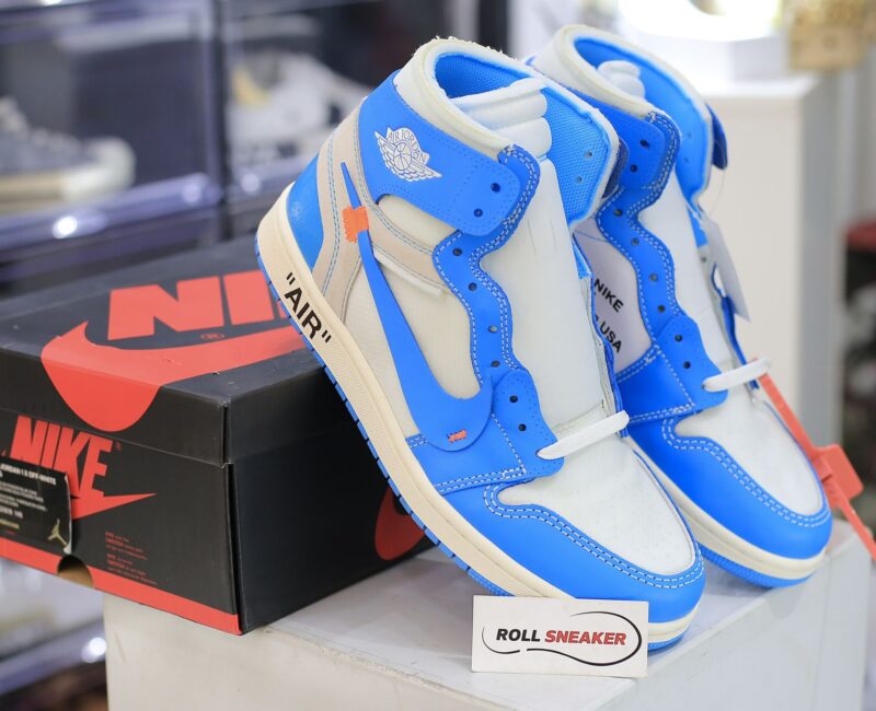 giay nike jordan 1 off white blue replica
