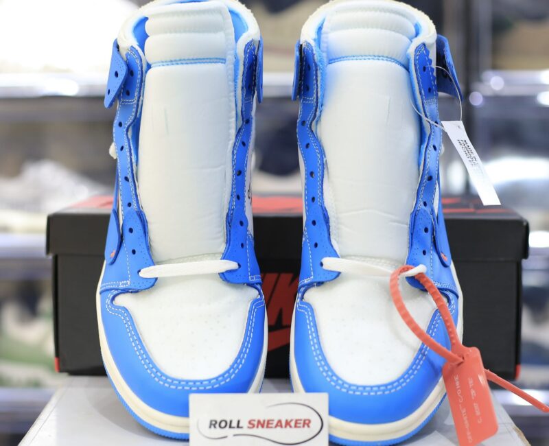 giay nike jordan 1 off white blue replica