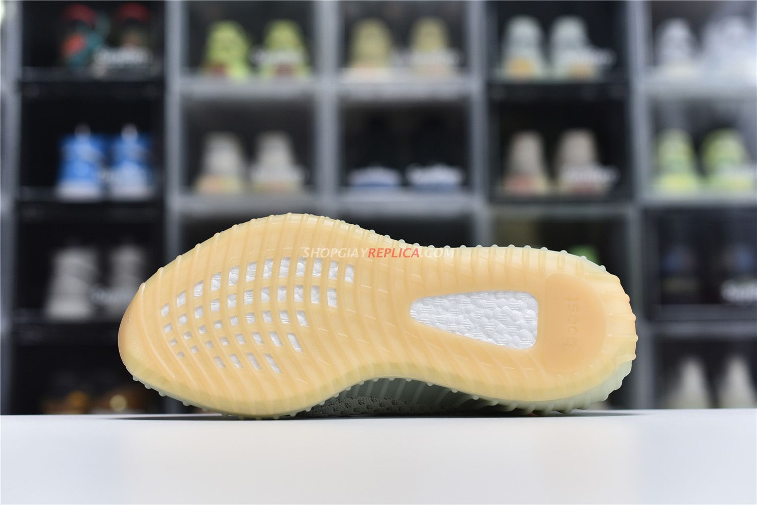 đế boost Giày Adidas Yeezy Boost 350 V2 Desert Sage rep 1:1