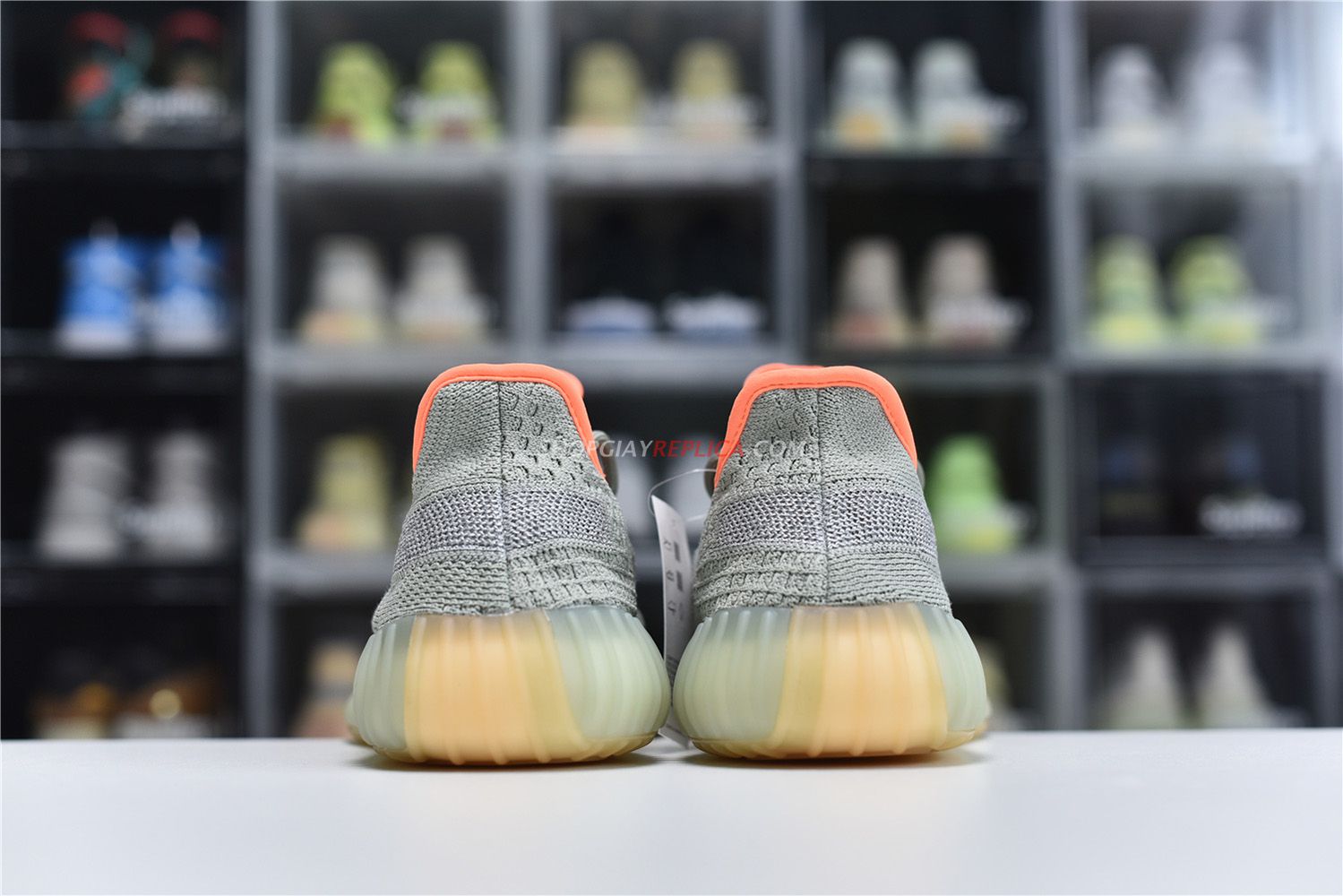 gót Giày Adidas Yeezy Boost 350 V2 Desert Sage rep 1:1