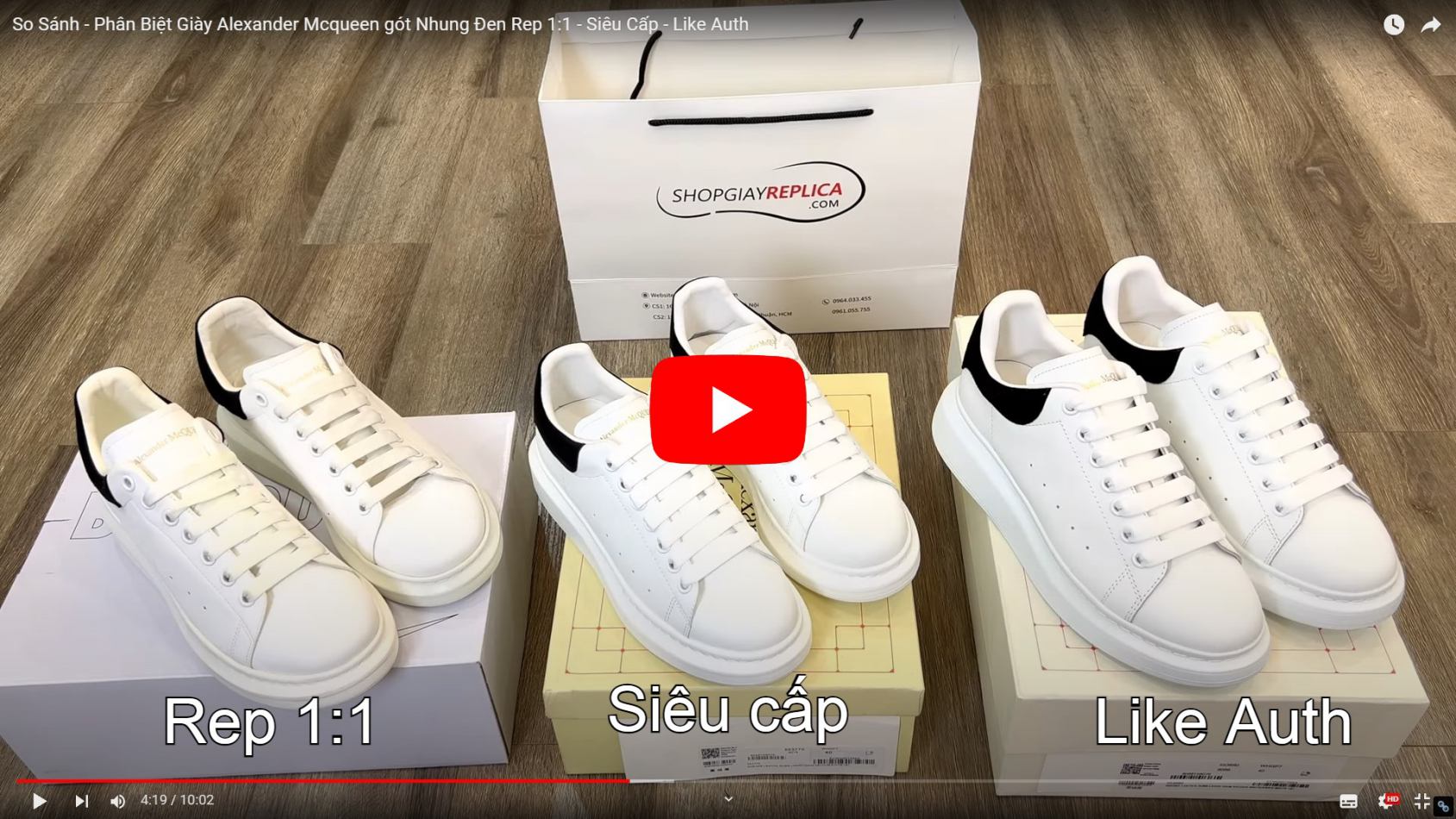 video so sanh giay mc queen