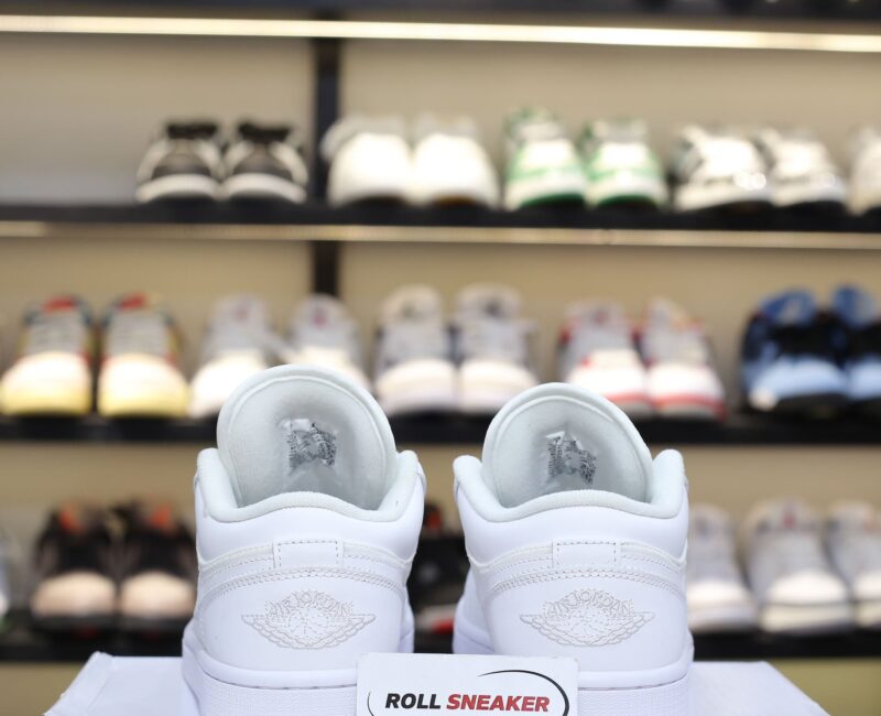 Giày Nike Air Jordan 1 Low ‘Triple White Quilted’ Like Auth