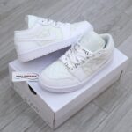 Giày Nike Air Jordan 1 Low ‘Triple White Quilted’ Like Auth