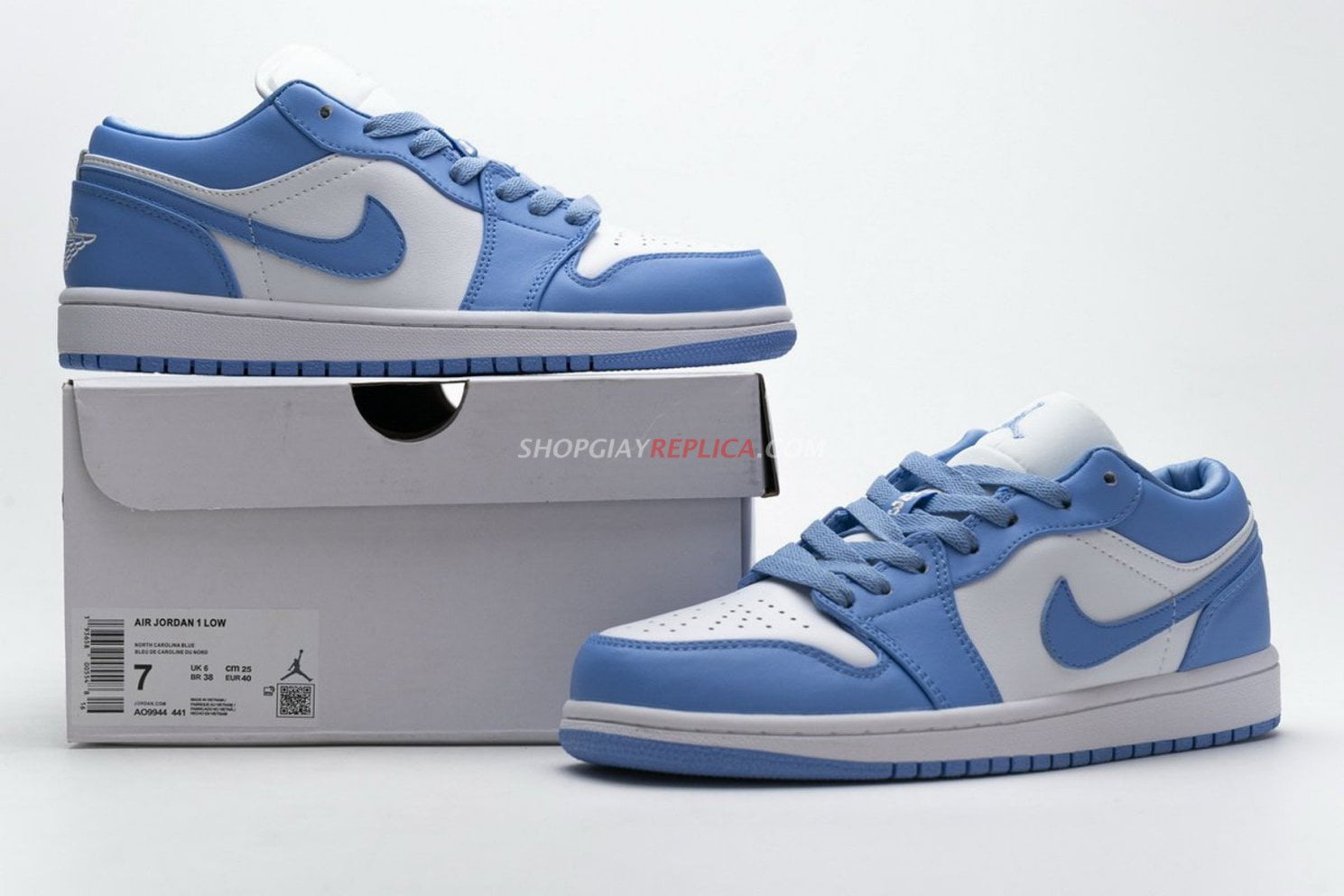 Giày Nike Air Jordan 1 Low UNC Rep 1:1