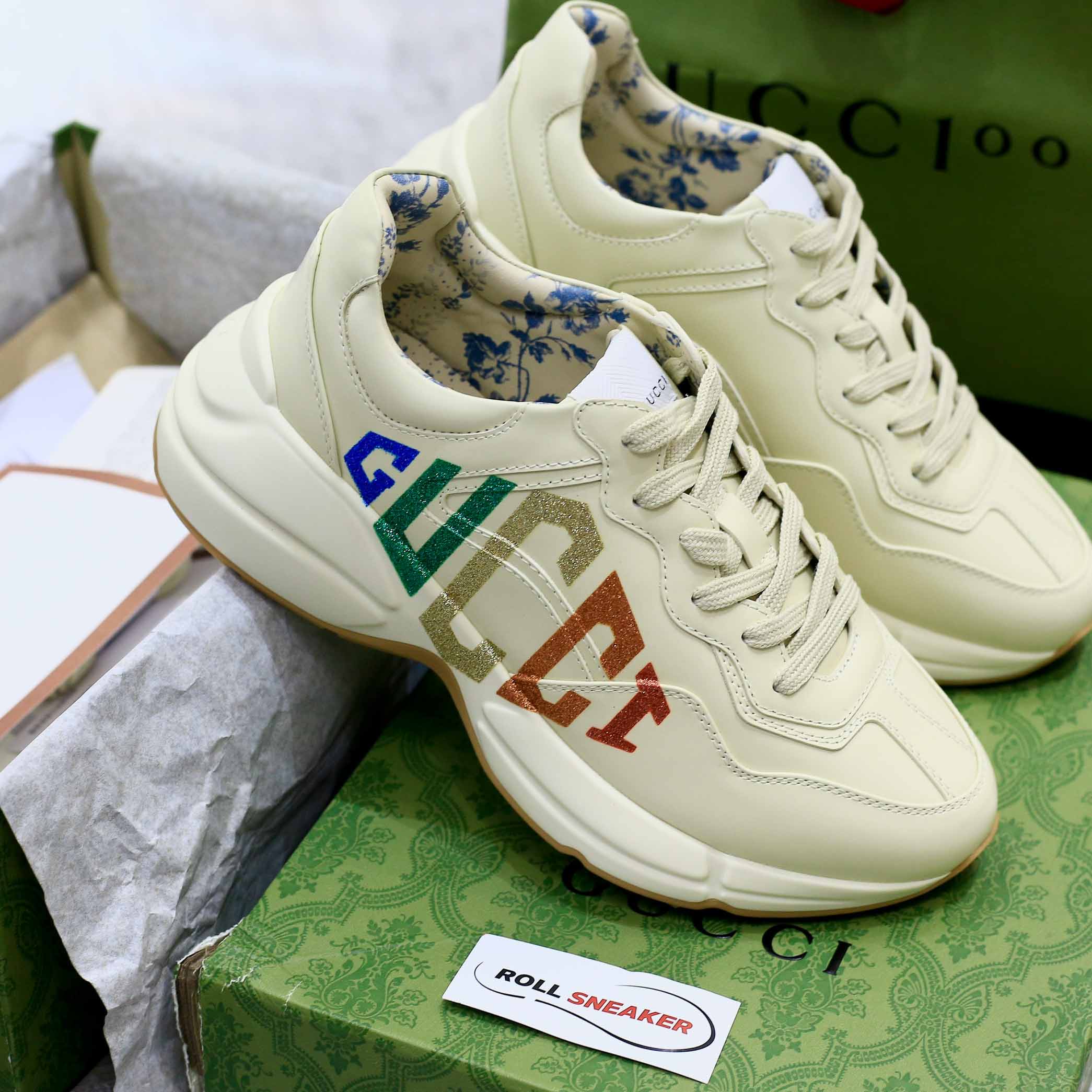 Giày Gucci Chunky logo cầu vồng