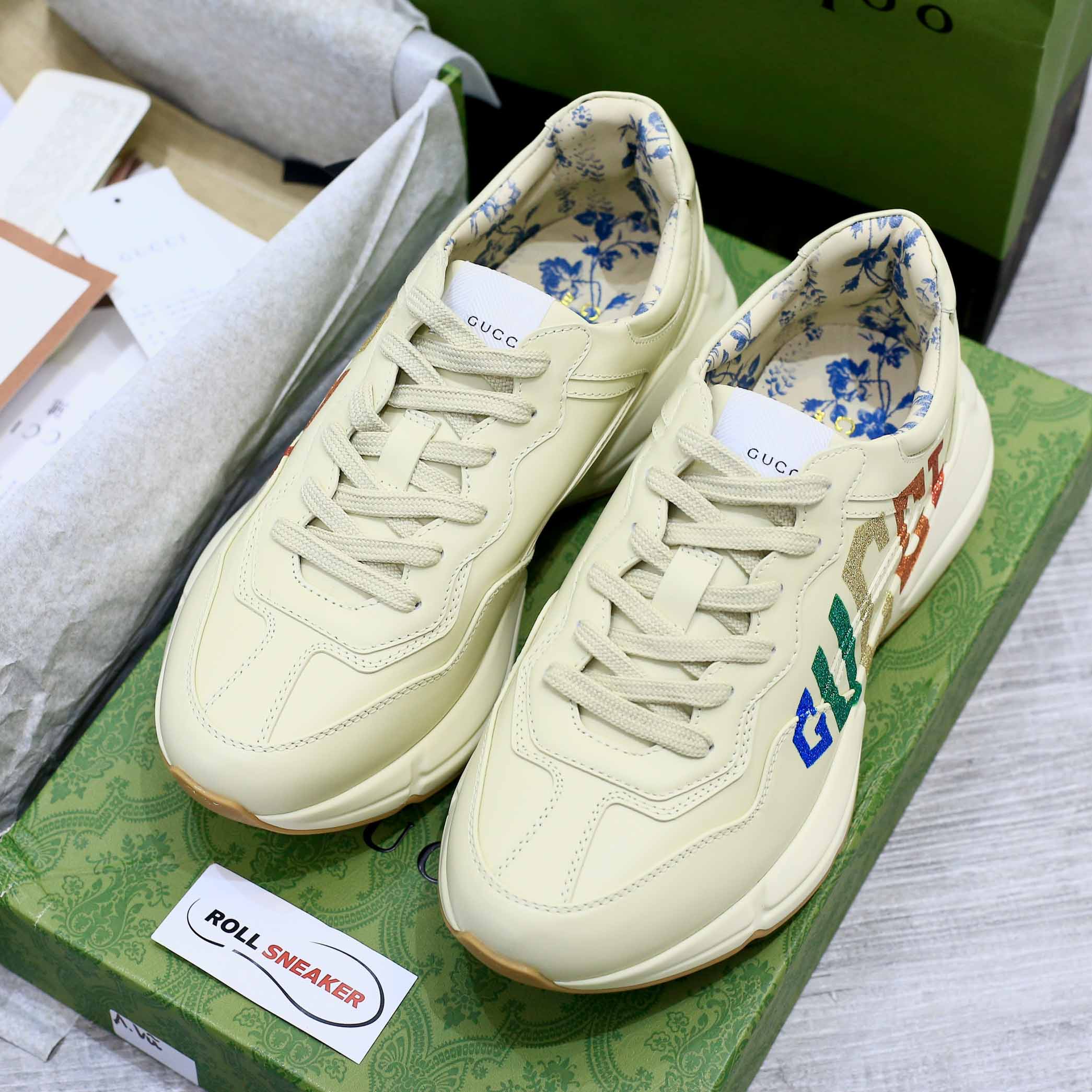 Giày Gucci Chunky logo cầu vồng