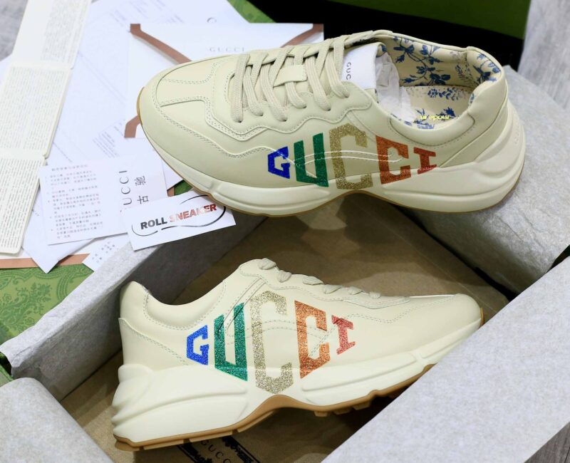 Giày Gucci Chunky logo cầu vồng