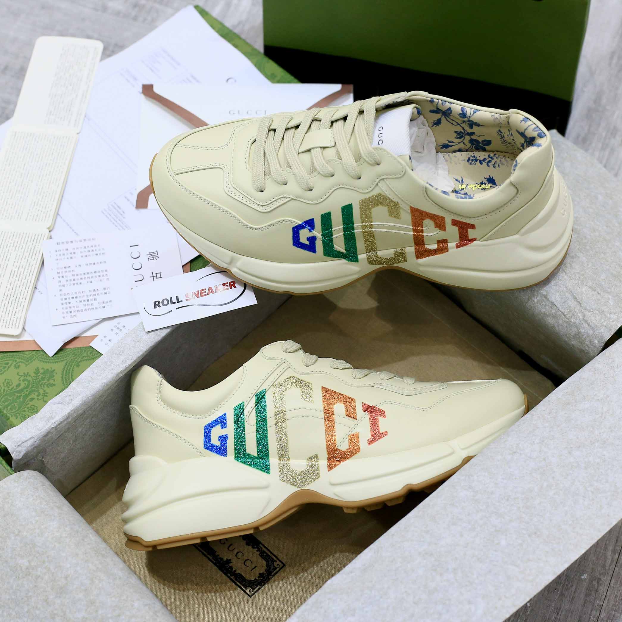 Giày Gucci Chunky logo cầu vồng