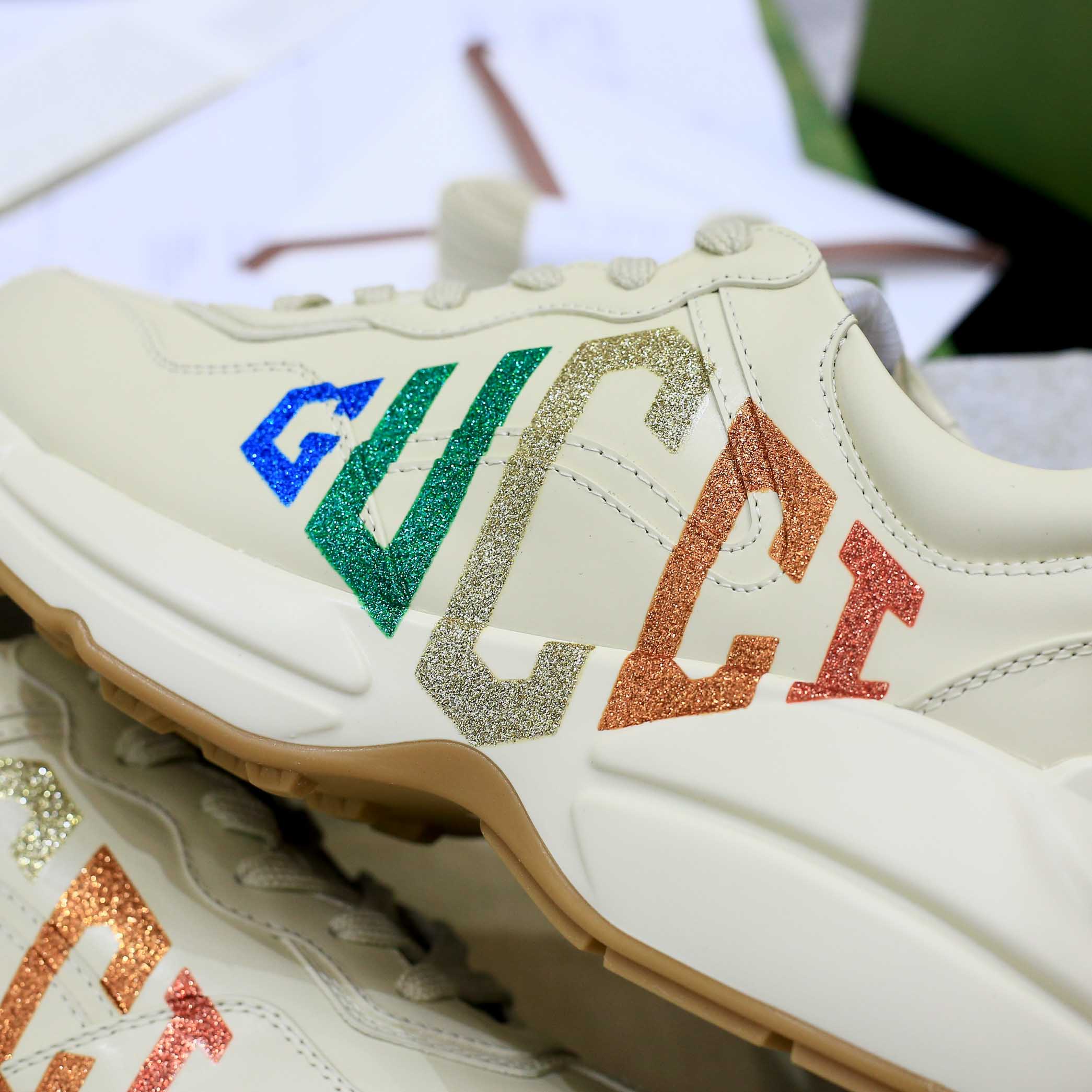 Giày Gucci Chunky logo cầu vồng