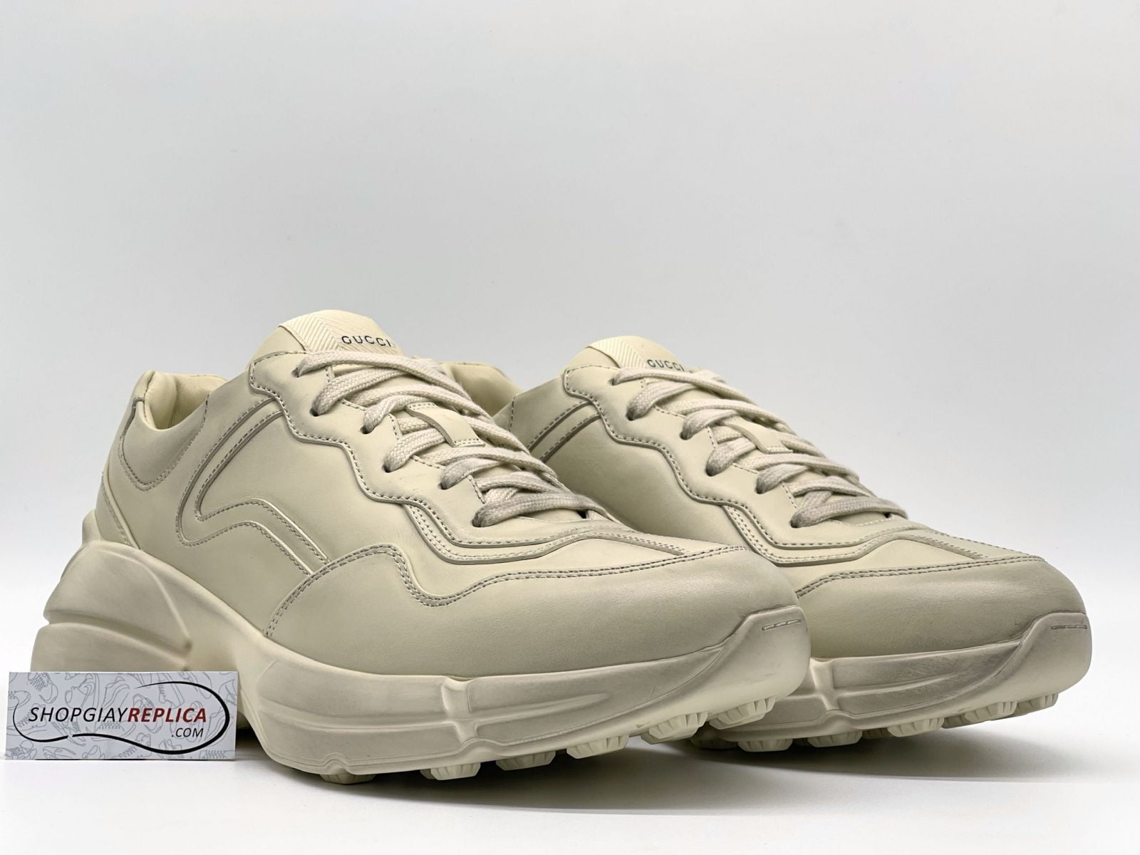 Giày Gucci Rhyton da trơn bản bẩn Like Auth