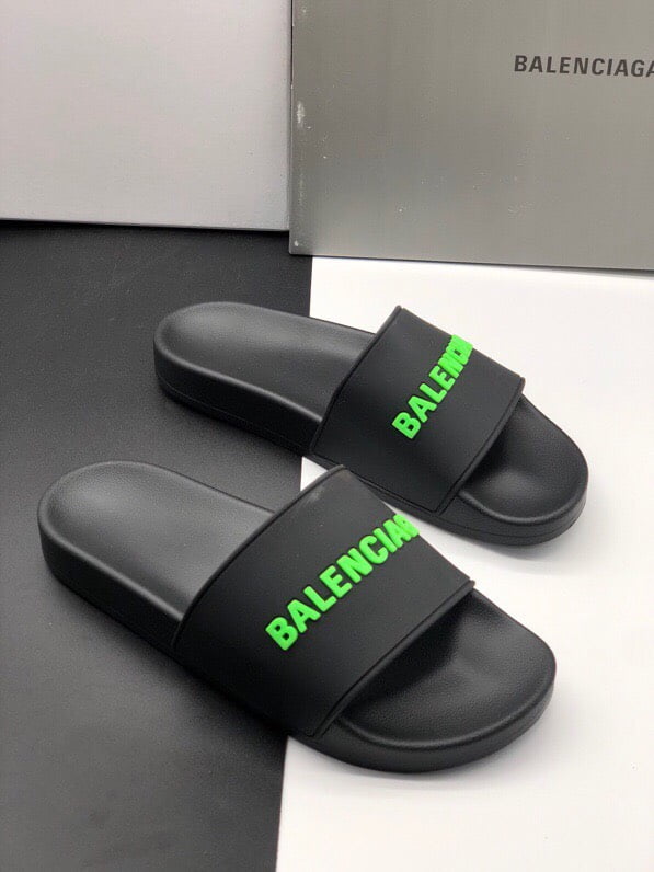 Dép Balenciaga Pool Slide Black Fluo Green Replica