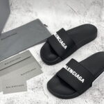 dép balenciaga pool slide black
