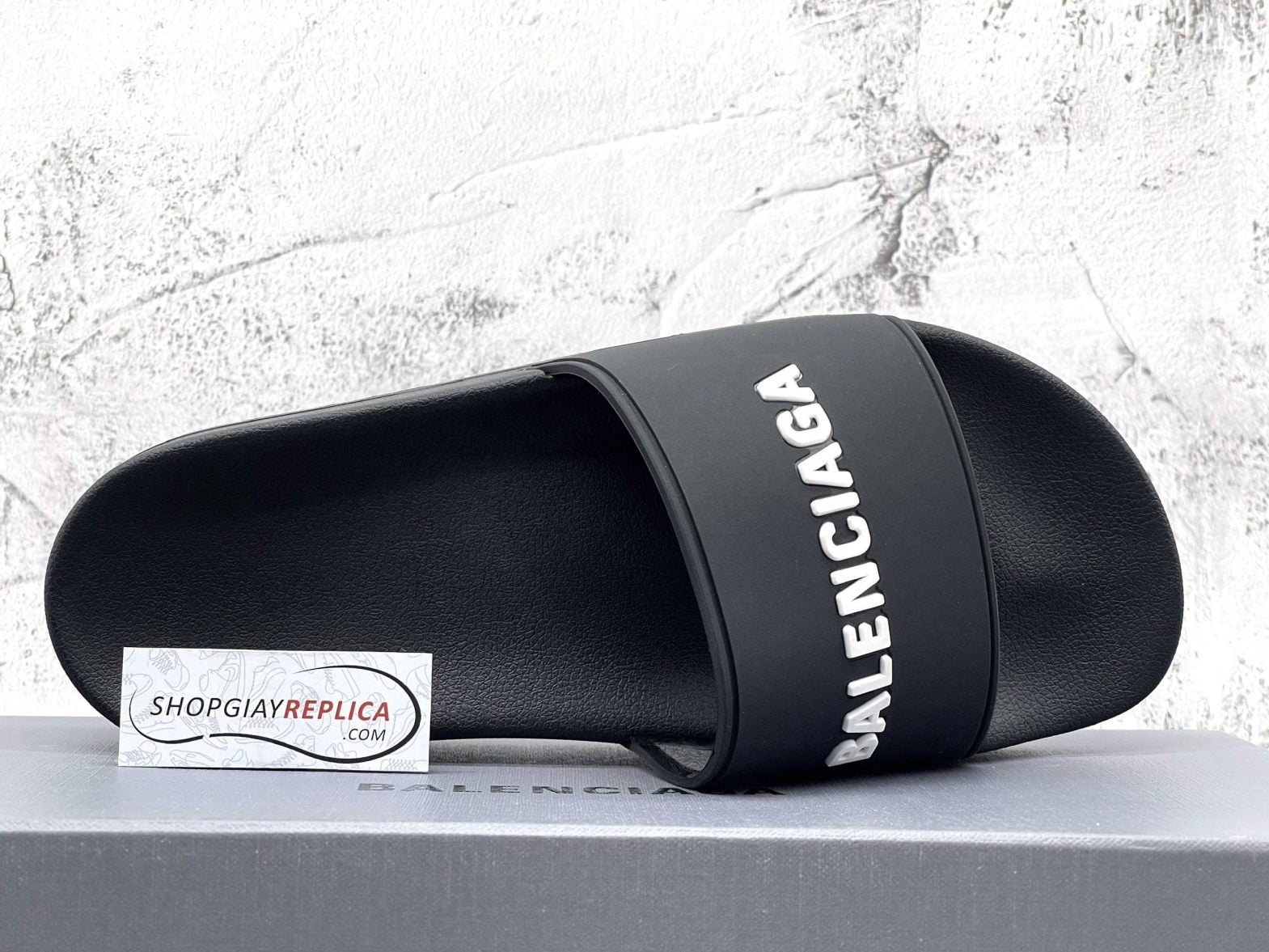 dép balenciaga đen siêu cấp