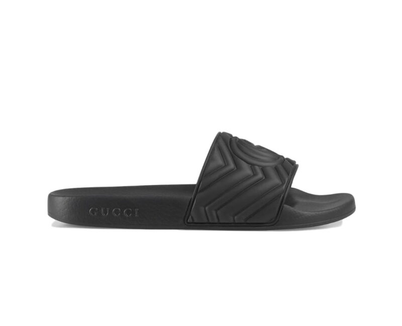Dép Gucci Matelasse Slide Black Replica