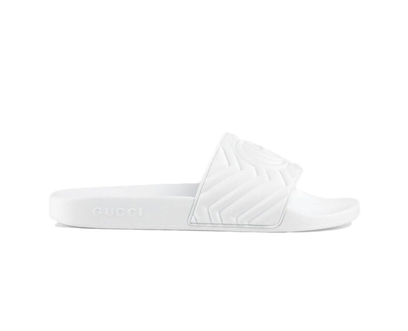 Dép Gucci Matelasse Slide White Replica
