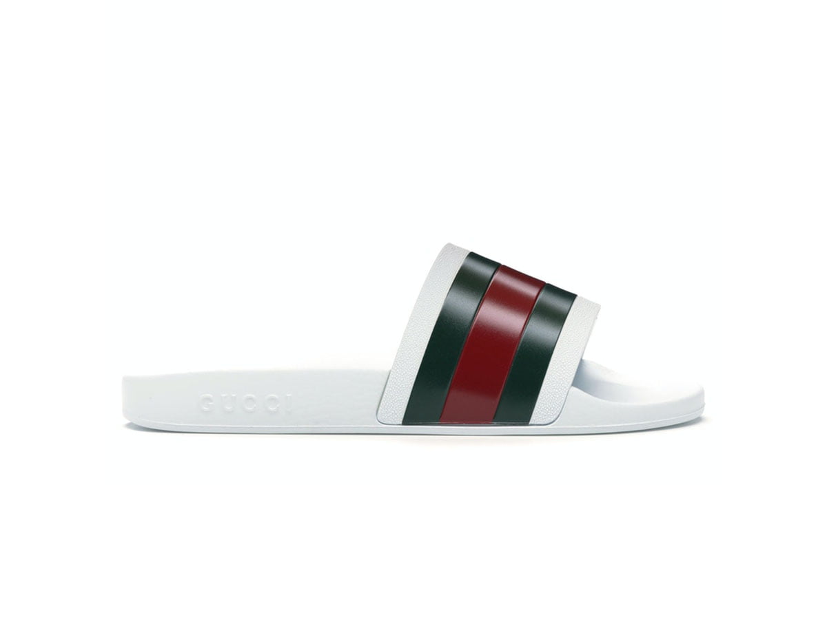 Dép Gucci Pursuit Pool Slides White Replica