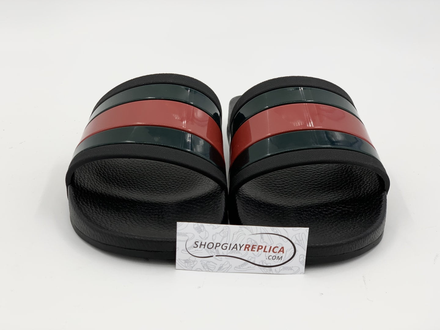 Dép Gucci Rubber Slides Red Green Siêu Cấp