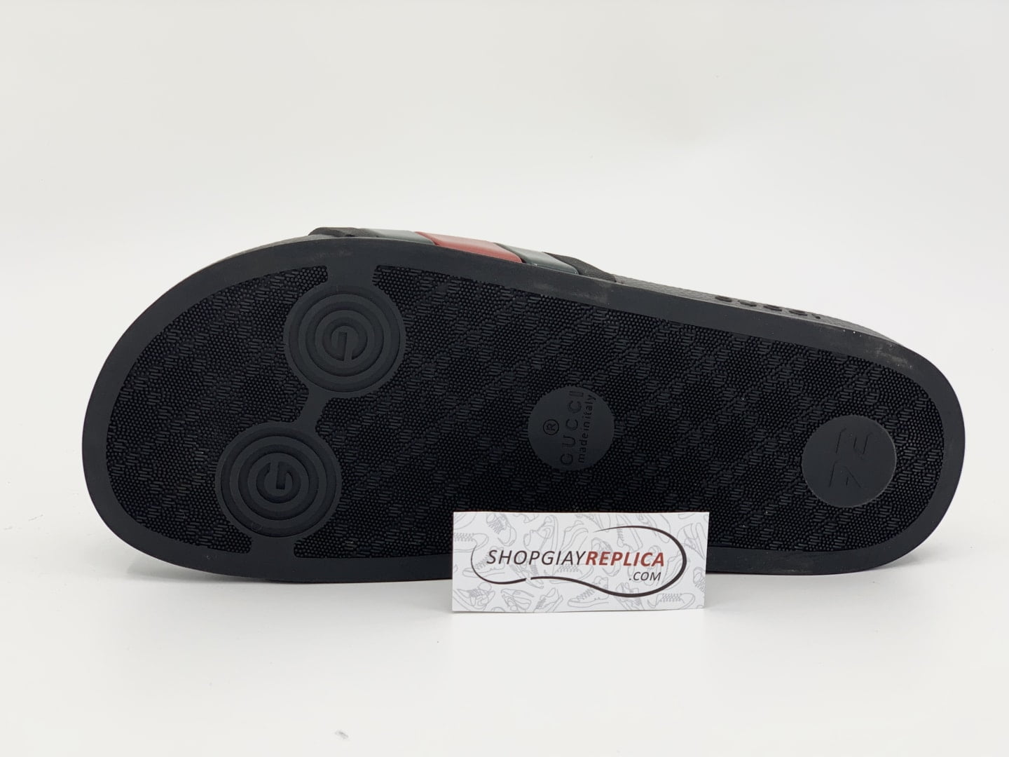 Dép Gucci Rubber Slides Red Green Siêu Cấp