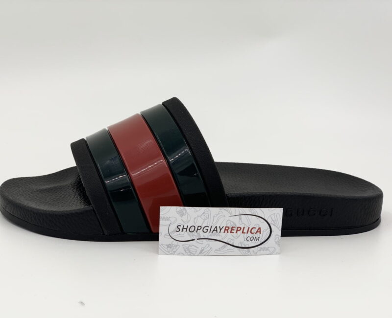 Dép Gucci Rubber Slides Red Green Siêu Cấp