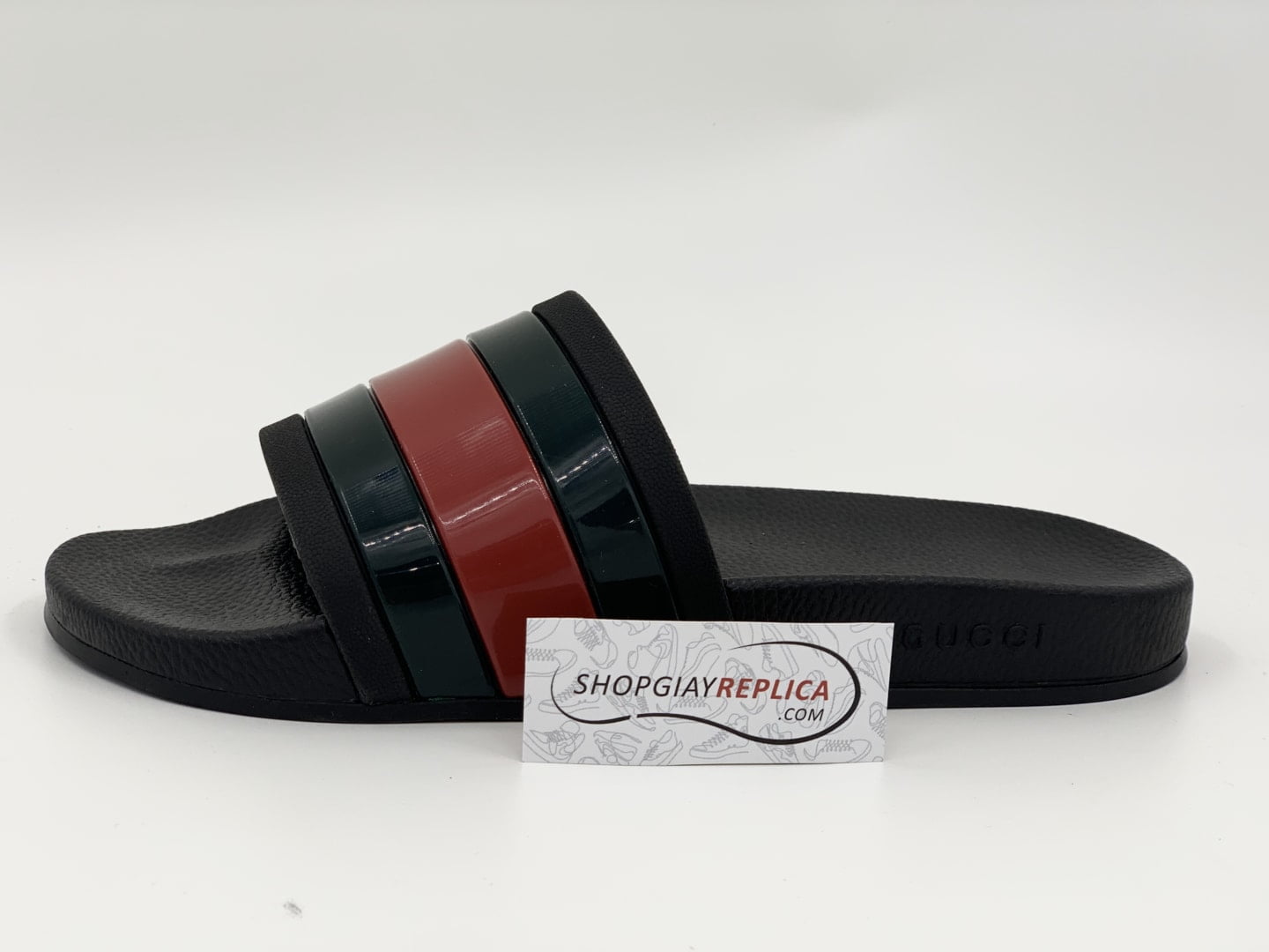 Dép Gucci Rubber Slides Red Green Siêu Cấp