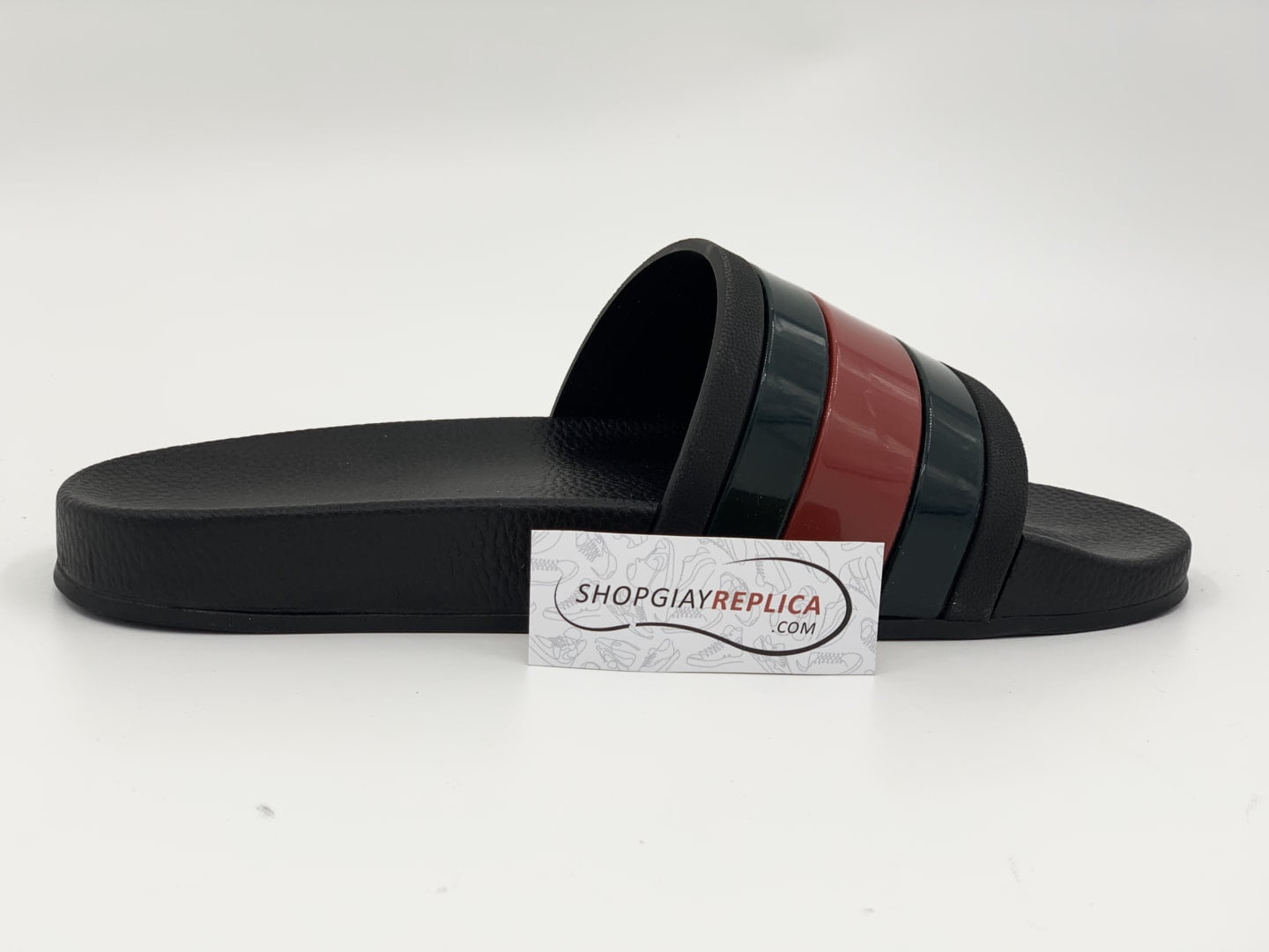 Dép Gucci Rubber Slides Red Green Siêu Cấp