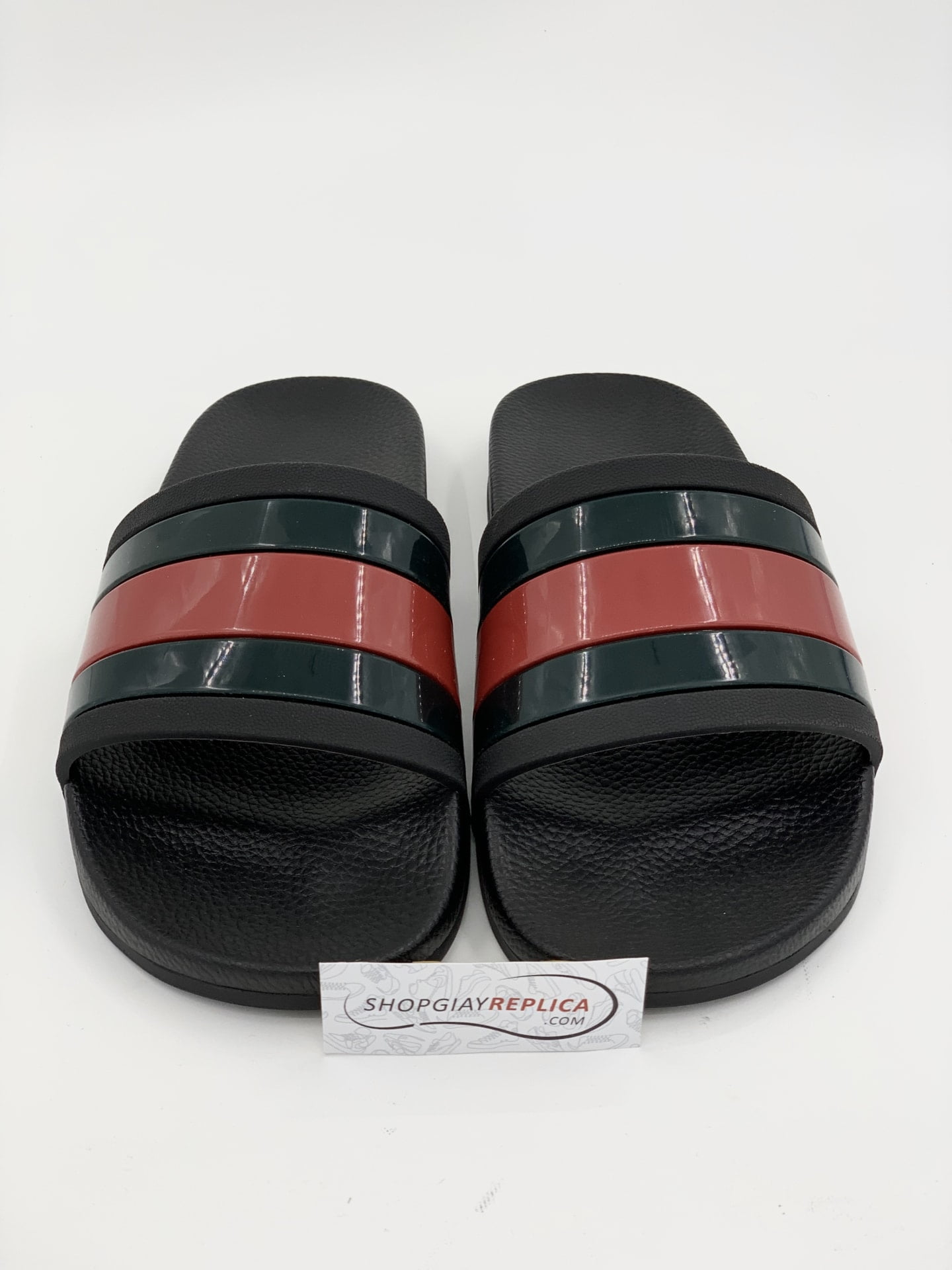 Dép Gucci Rubber Slides Red Green Siêu Cấp