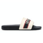 Dép Gucci Stripe Slide White Replica
