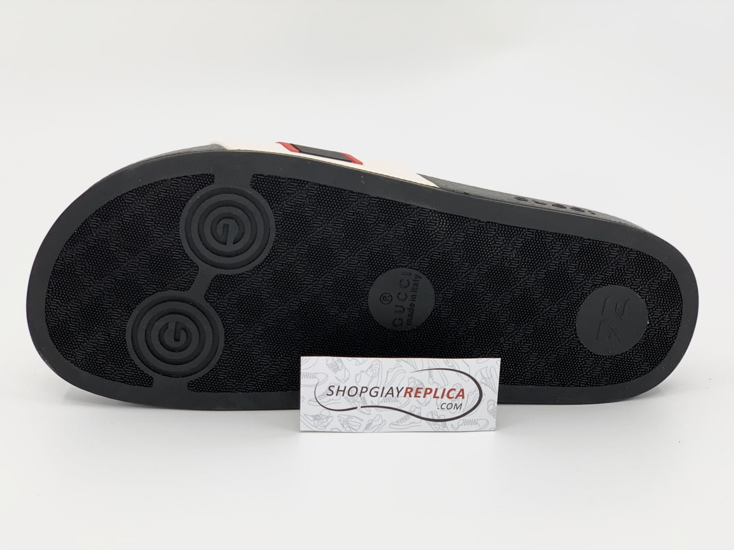 Dép Gucci Stripe Slide White Siêu Cấp