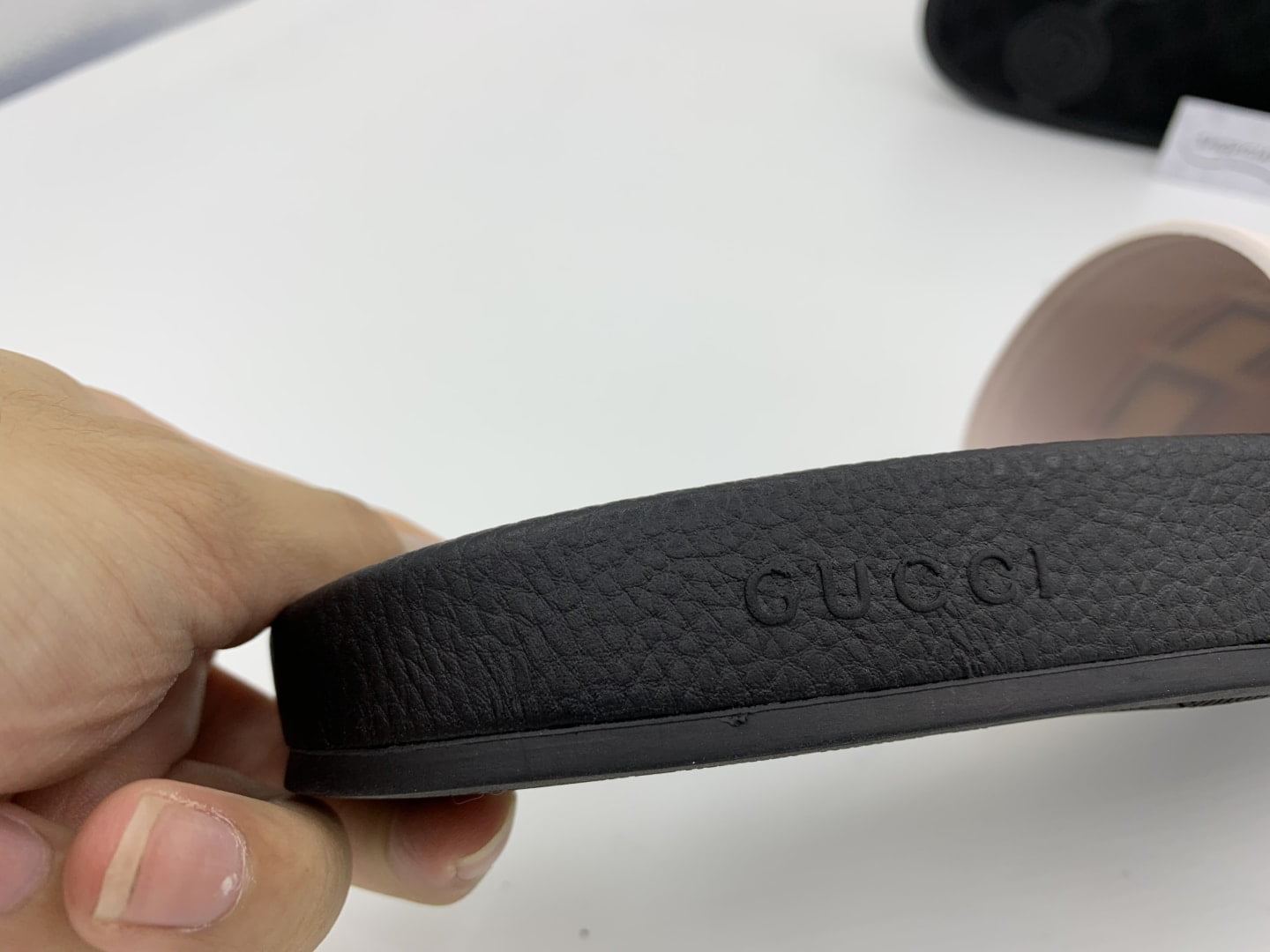 Dép Gucci Stripe Slide White Siêu Cấp