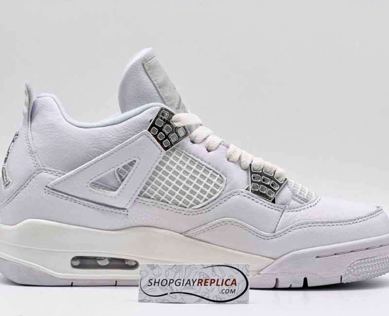 Giày Nike Air Jordan 4 Retro Pure Money (full trắng) 11