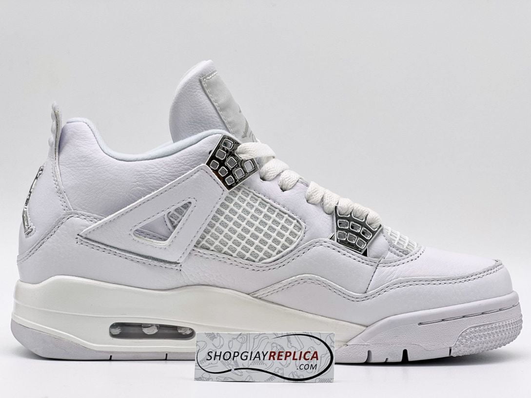 Giày Nike Air Jordan 4 Retro Pure Money (full trắng) 11