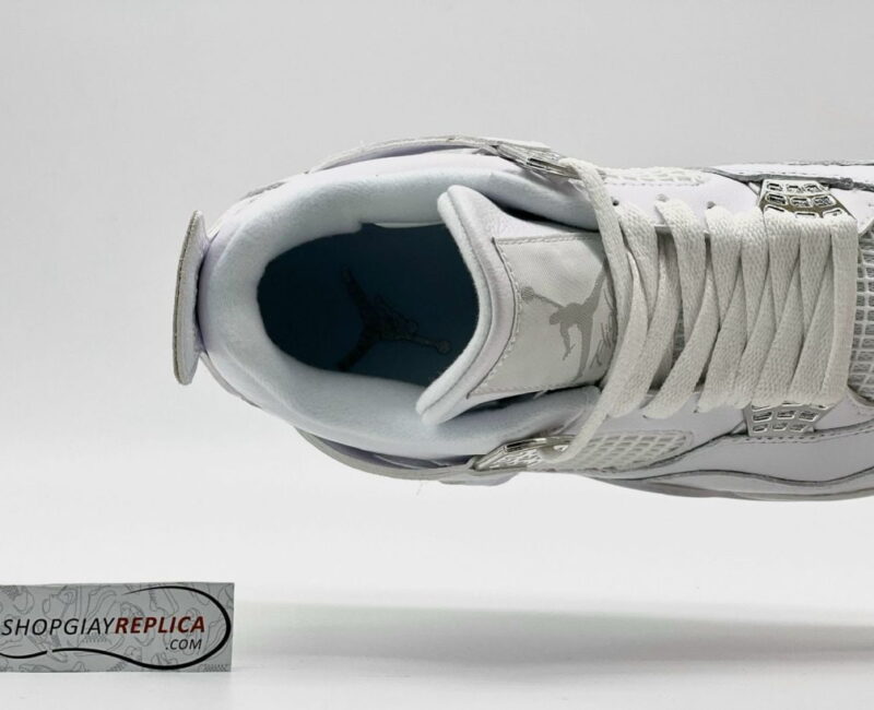 Giày Nike Air Jordan 4 Retro Pure Money (full trắng) 11