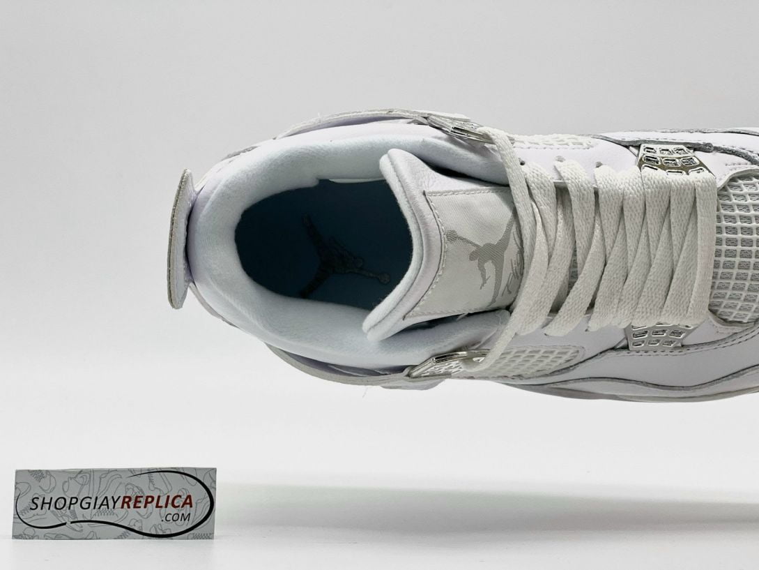 Giày Nike Air Jordan 4 Retro Pure Money (full trắng) 11