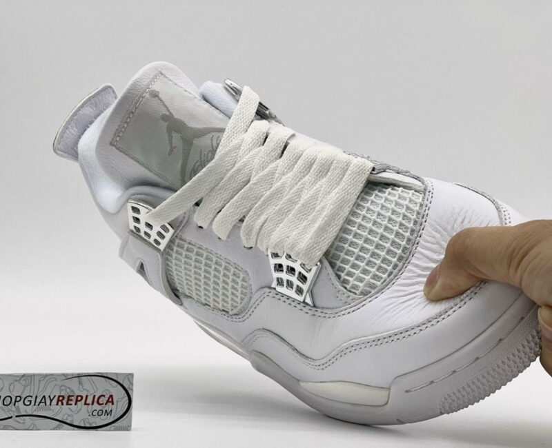 Giày Nike Air Jordan 4 Retro Pure Money (full trắng) 11