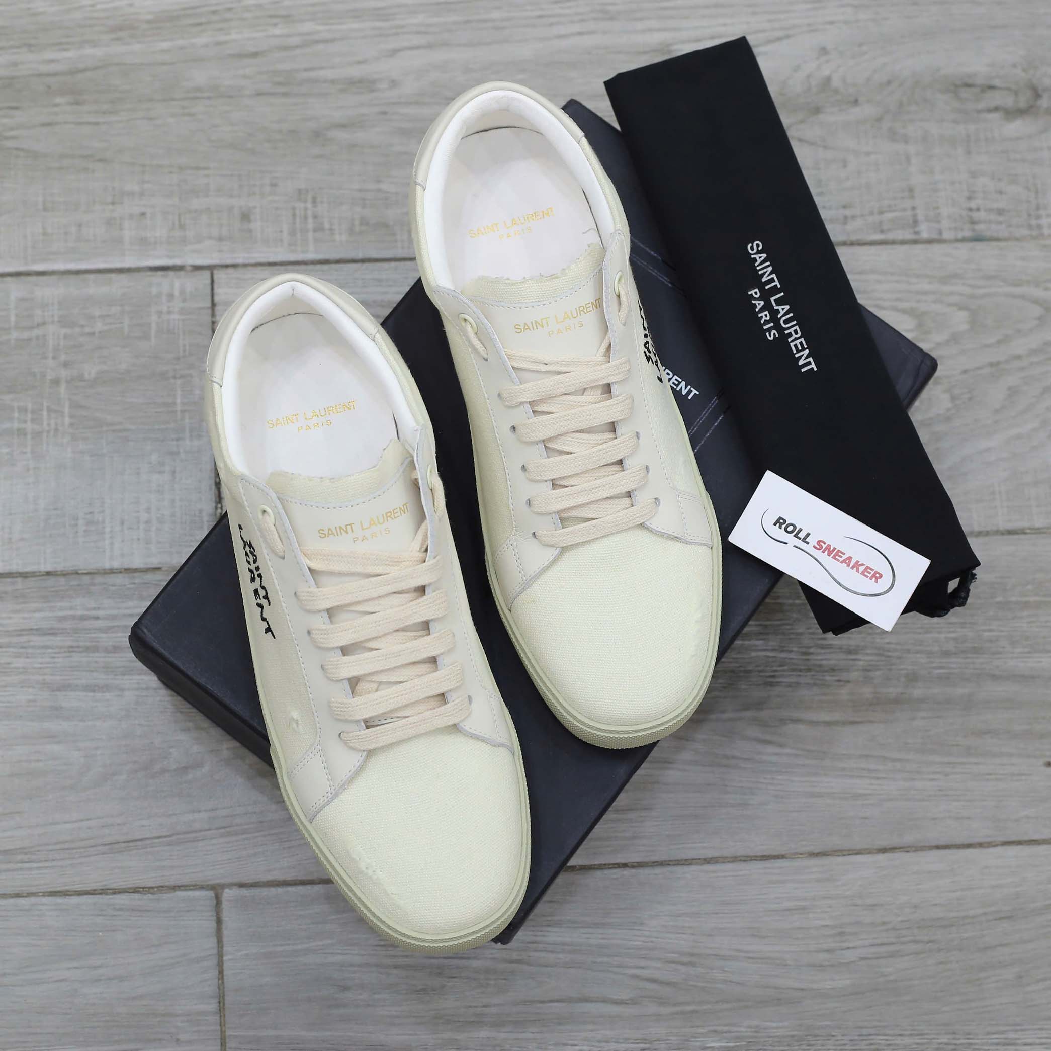 Giày Saint Laurent Court Classic trắng Siêu Cấp