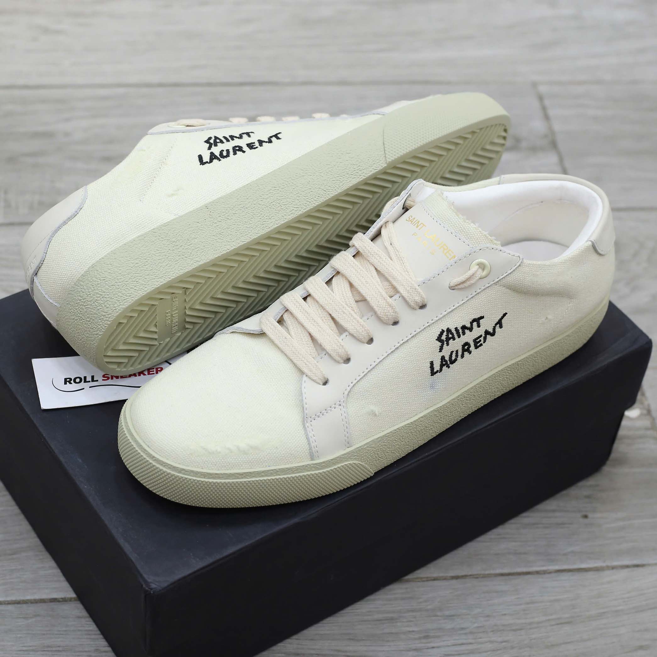 Giày Saint Laurent Court Classic trắng Siêu Cấp