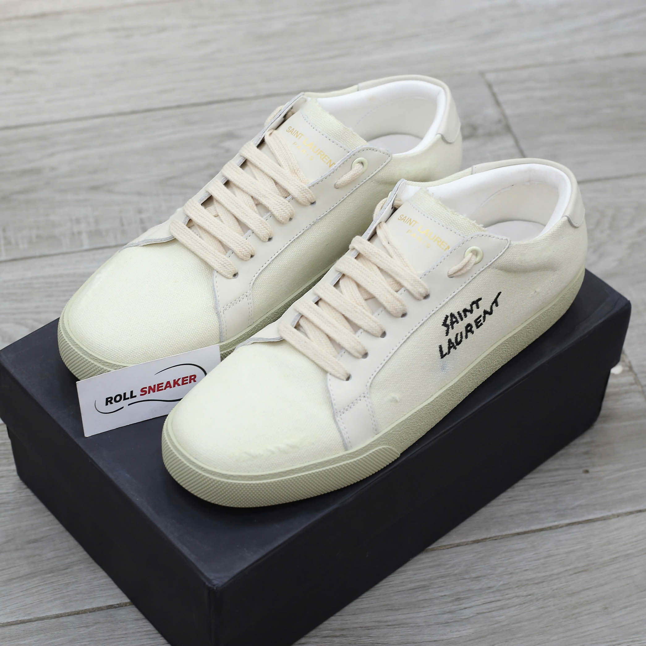 Giày Saint Laurent Court Classic trắng Siêu Cấp