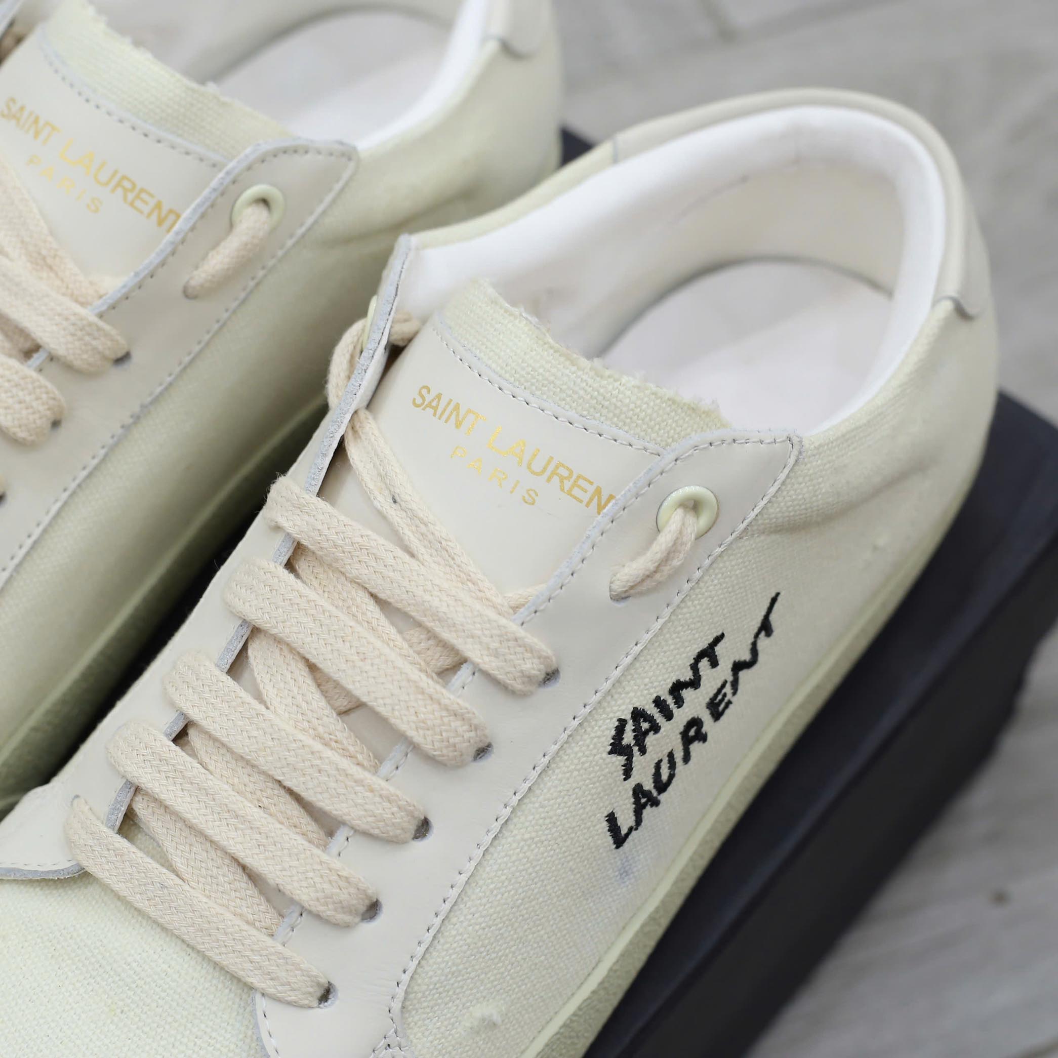 Giày Saint Laurent Court Classic trắng Siêu Cấp