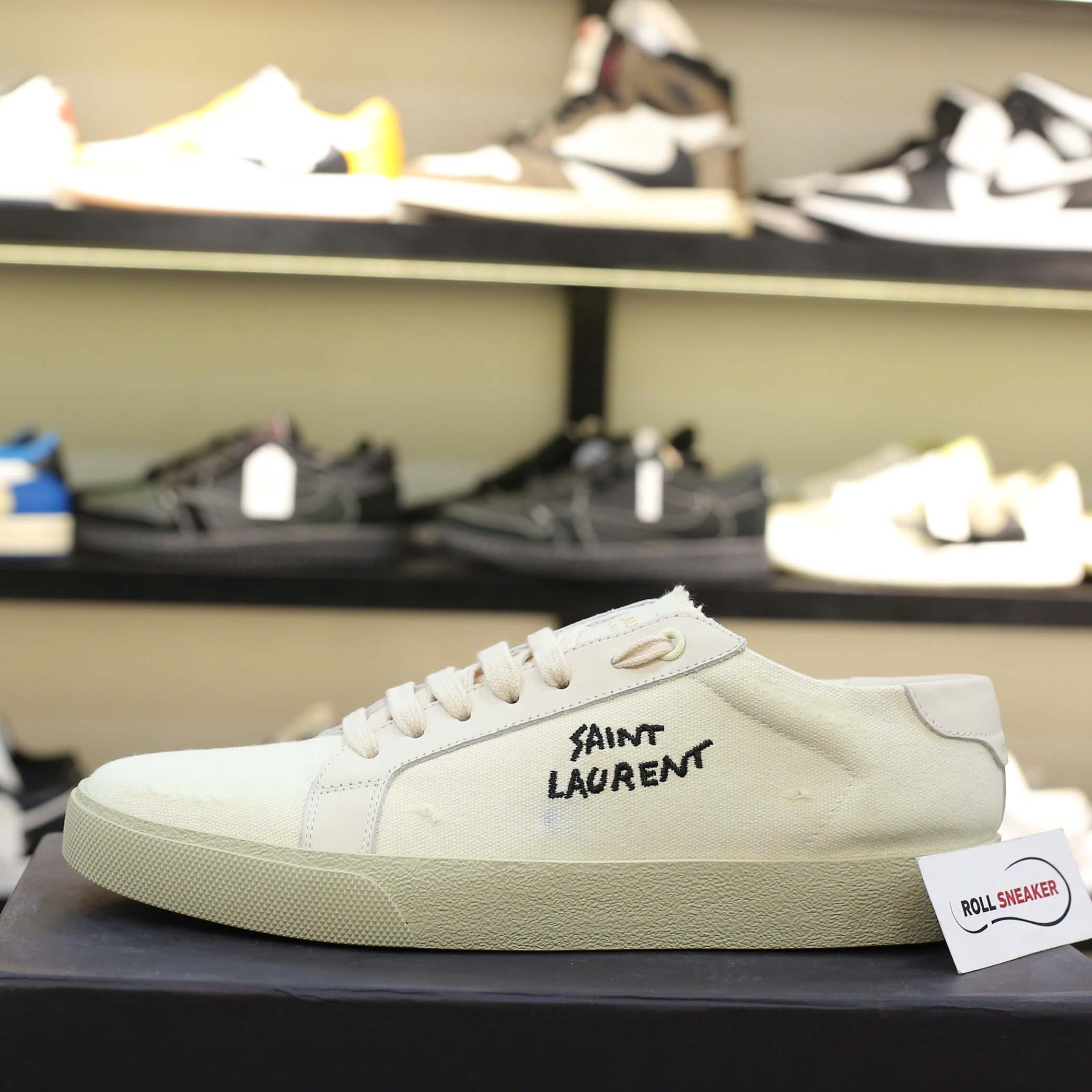 Giày Saint Laurent Court Classic trắng Siêu Cấp