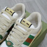 giay Gucci Embroidered Beige Green White sieu cap